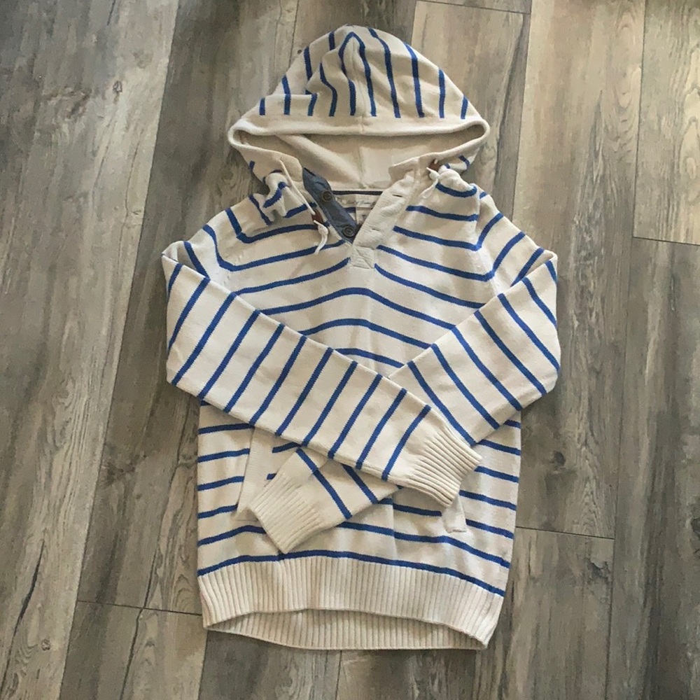 Mens striped knit sweater